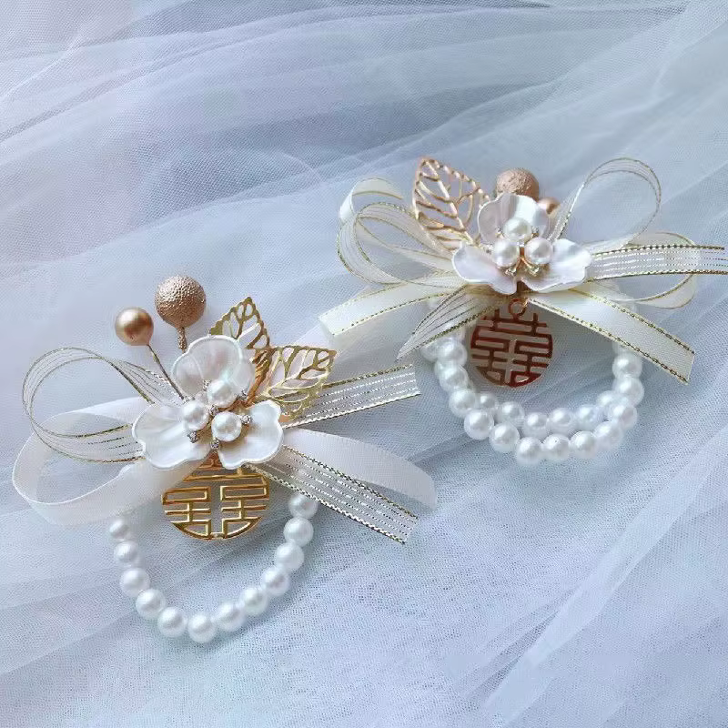 Bracelet de poignet en perles Everver pour la mariée