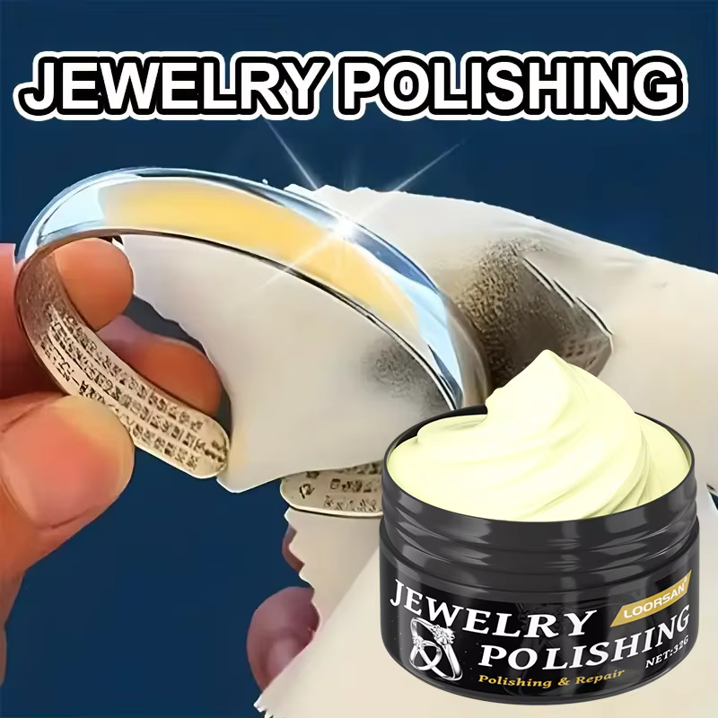 Crème de polissage pour bijoux LOORSAN 32G – Nettoyant pour bagues et bracelets en or et argent