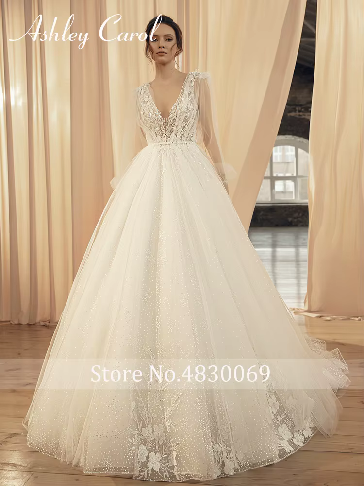 Ashley Carol-Robe de mariée en dentelle avec veste