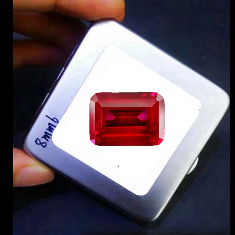 Rubis rouge naturel 12x16mm 12.50Cts Rectangle VVS Sri-Lanka Pierre précieuse en vrac 5 # Bijoux