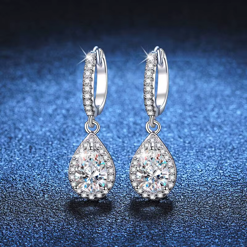 Boucles d'oreilles en Moissanite pour femmes