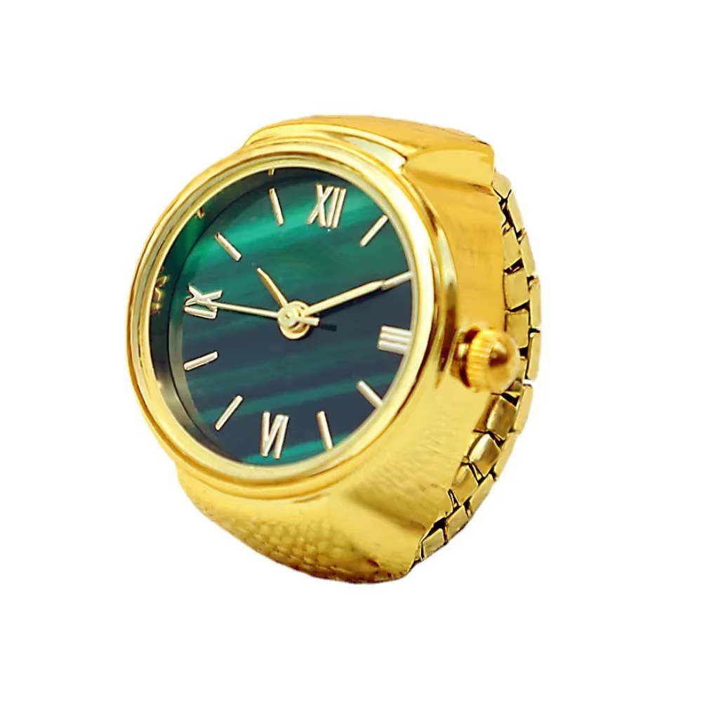 Mini montre avec anneau pour hommes et femmes