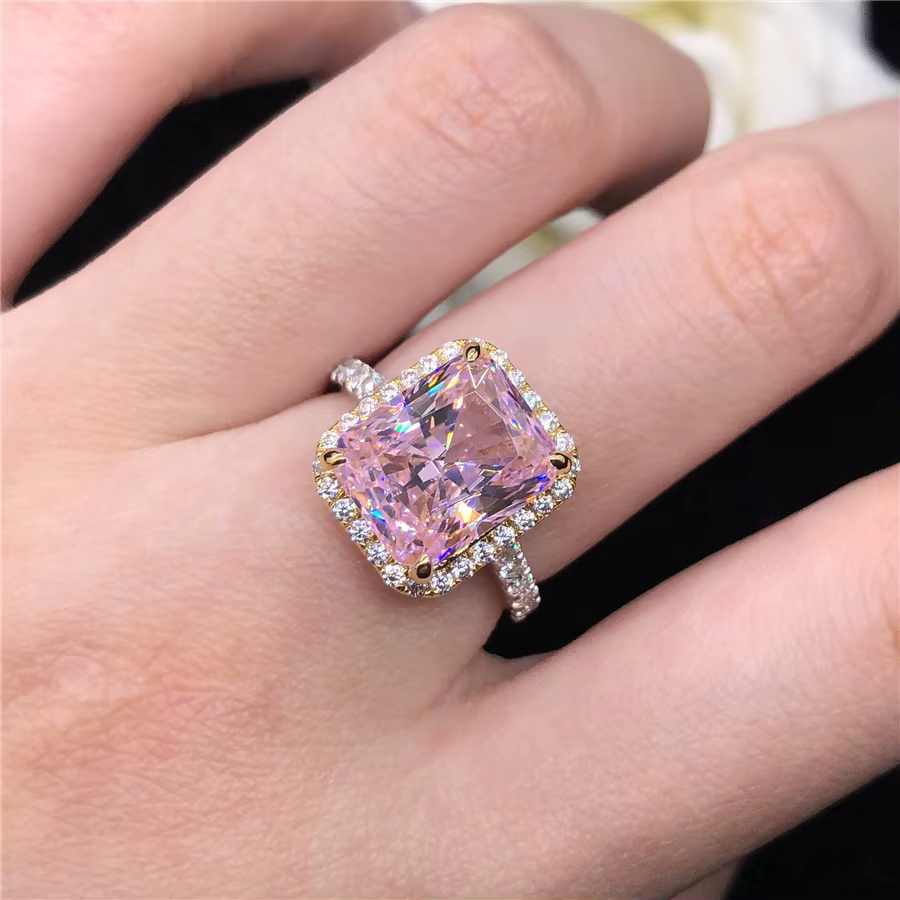 Bague en or blanc massif 14 carats pour femme
