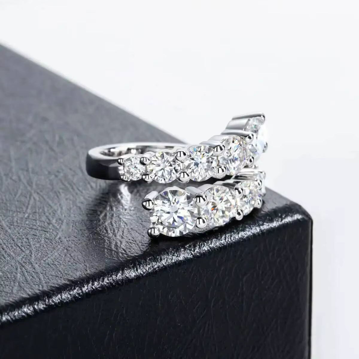Bagues en Moissanite avec 10 Pierres pour Femme