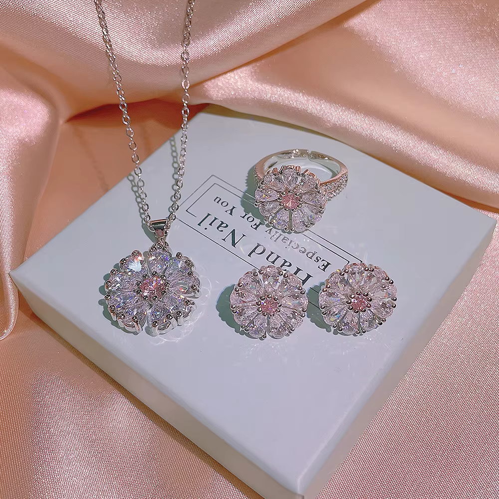 Ensemble de bijoux en argent Sterling 925 de haute qualité