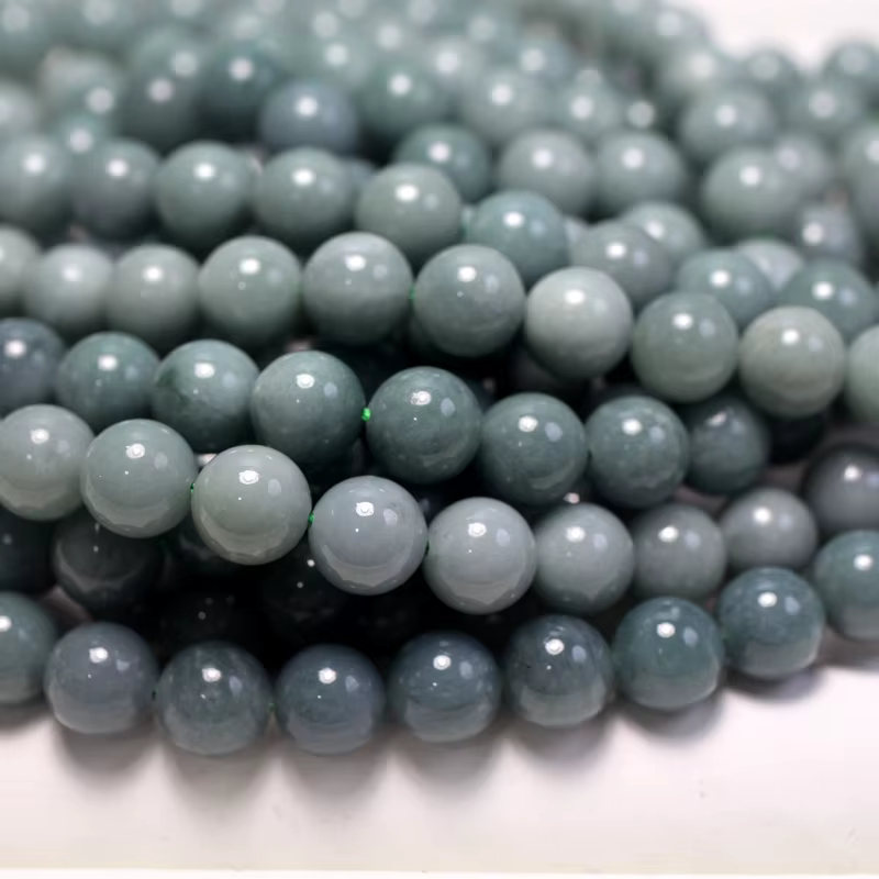 Perles rondes en Jade naturel de Birmanie AAA