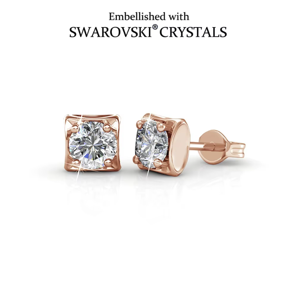Daisini – boucles d'oreilles carrées originales