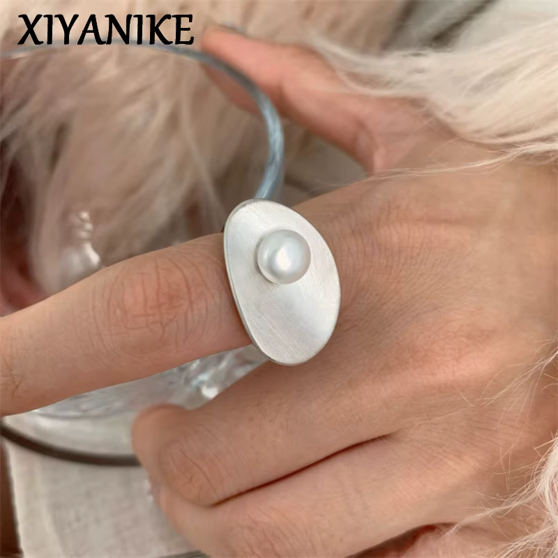 XIYANIKE – bagues réglables en perles de géométrie irrégulière faites à la main pour femmes