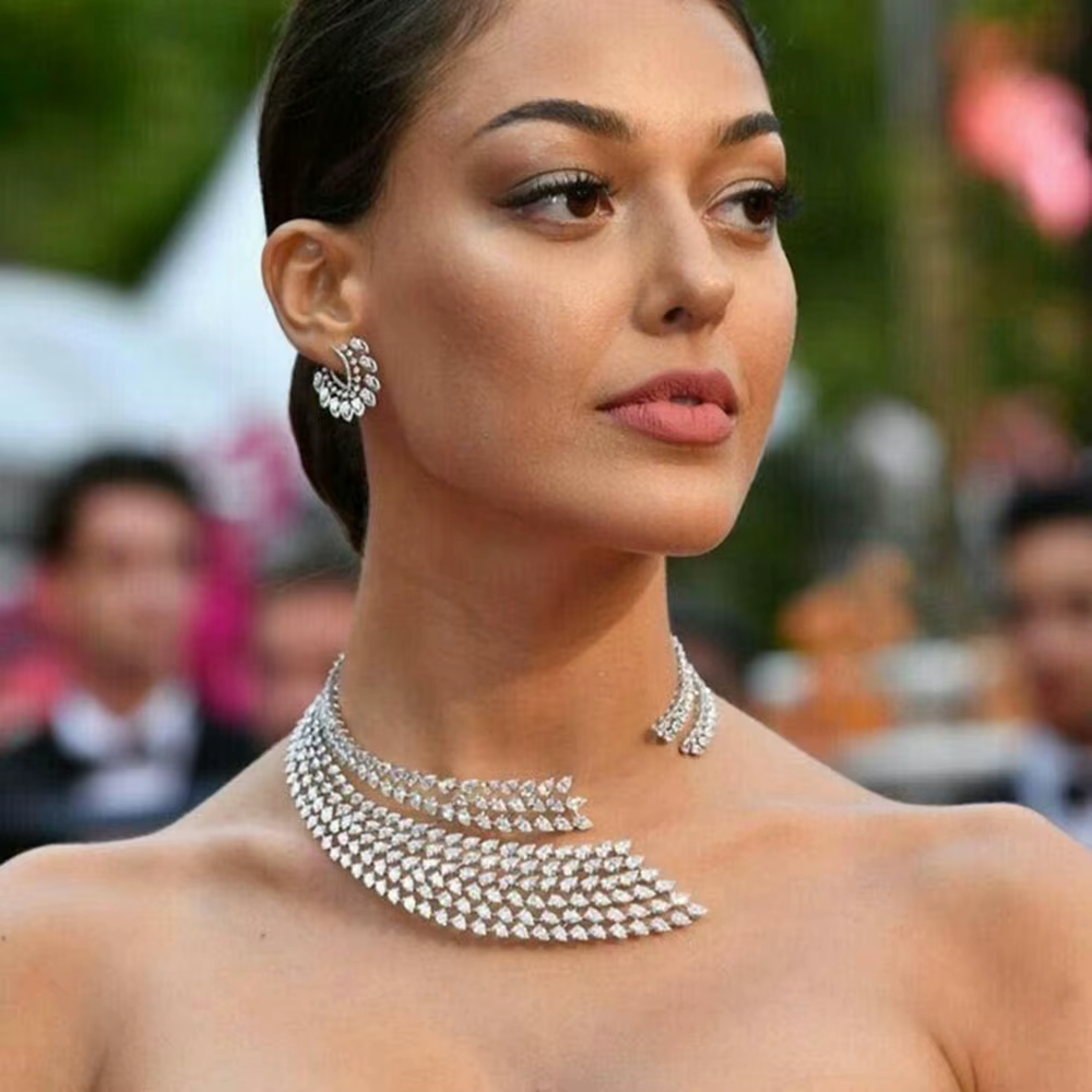 GODpastels-Parure de bijoux de luxe pour femme, ensemble de bijoux africains et indiens, marque célèbre, pour fête de mariage, cadeau en cristal, pour les patients de Dubaï