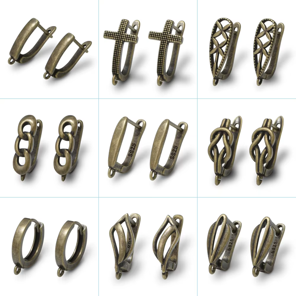 Boucles d'oreilles en Bronze Antique