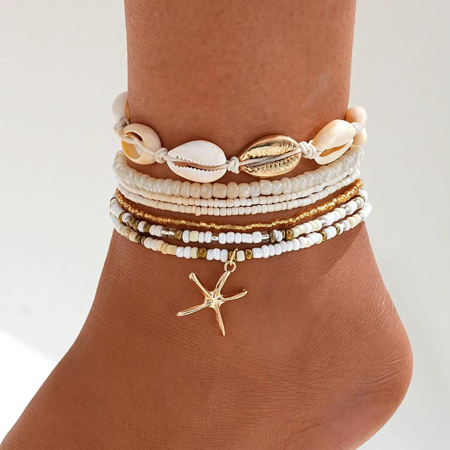Ensemble de bracelets de cheville d'été pour femmes