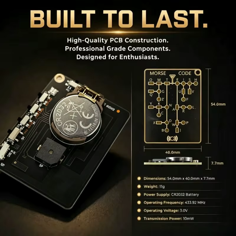 Carte d'entraînement au code Morse Pro édition LED