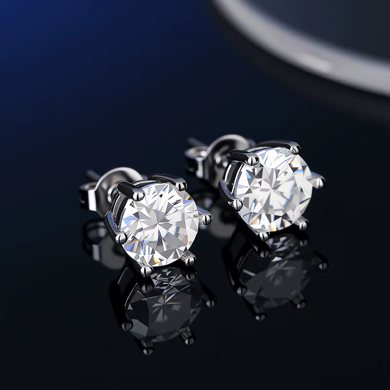 Boucles d'oreilles personnalisées en argent Sterling S925