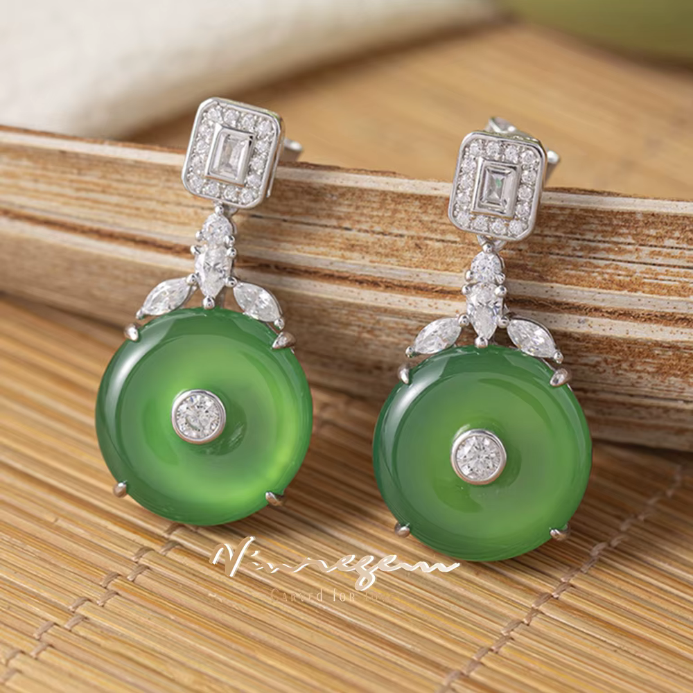 Vinregem-Boucles d'Oreilles Pendantes Vintage en Argent Sterling 925