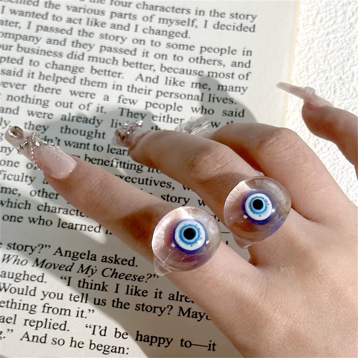 Bague porte-bonheur en verre bleu turc