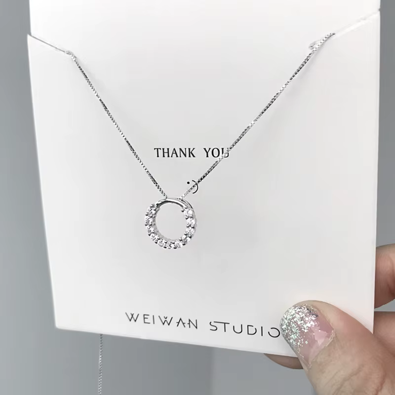 Nouveau 925 bague en argent Sterling collier Simple personnalité charme femme pendentif tour de cou cadeau d'anniversaire pour amis bijoux exquis