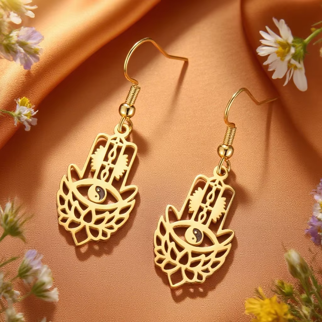 Dawapara Hamsa main boucles d'oreilles
