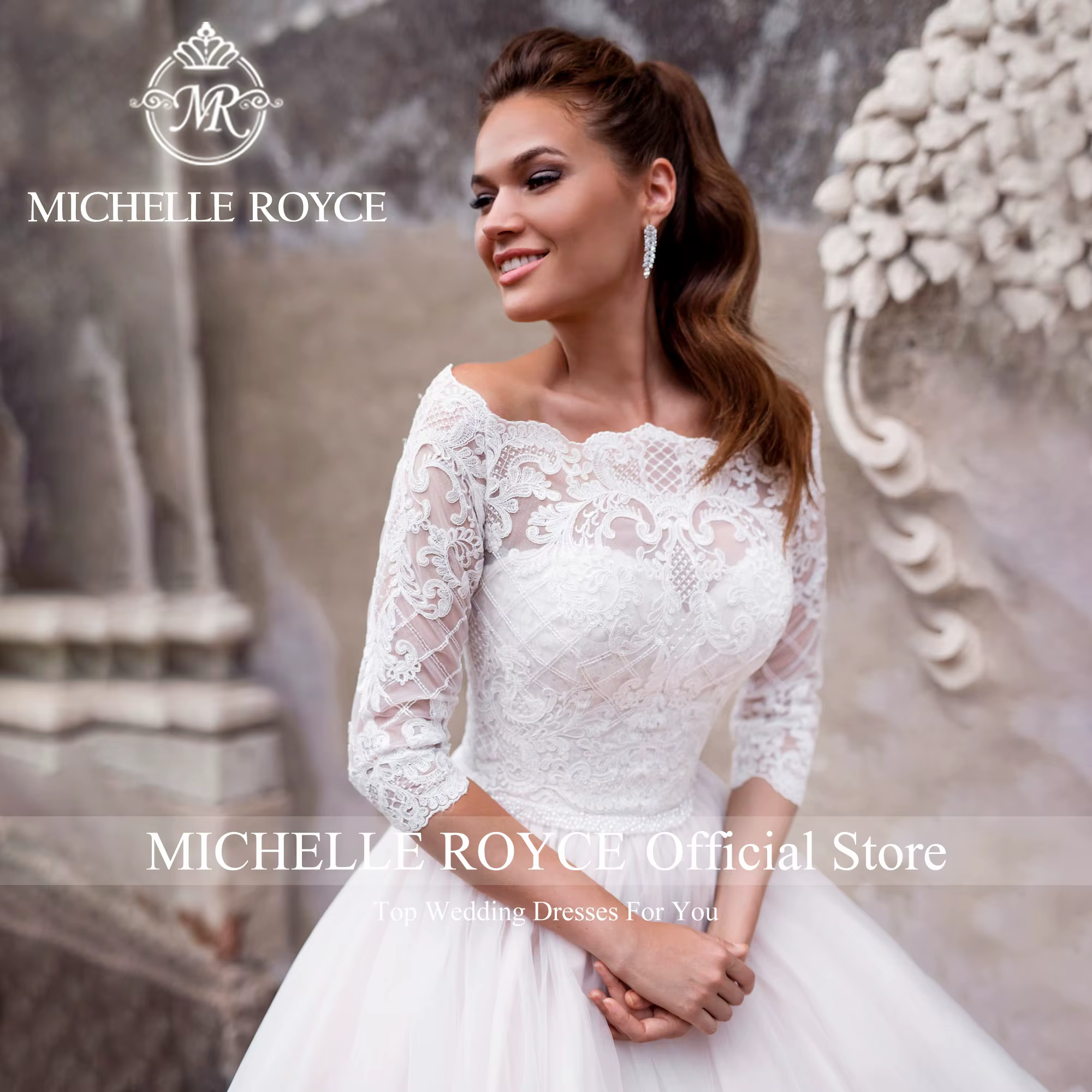 Michelle Royce robe De bal robes De mariée pour femme avec veste chérie Appliques