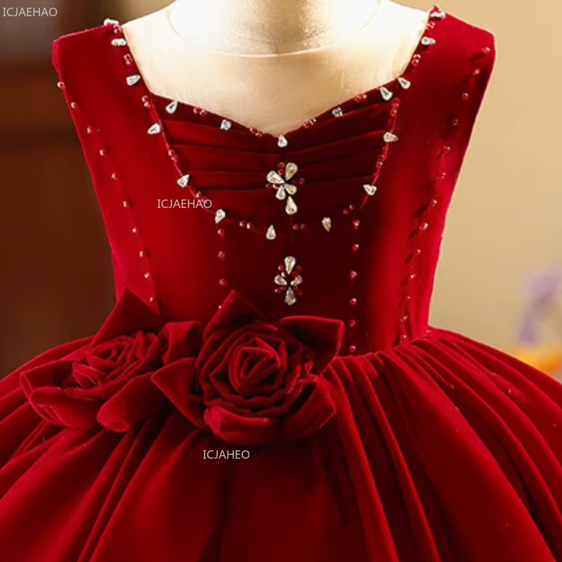 Robes de noël rouge pour filles