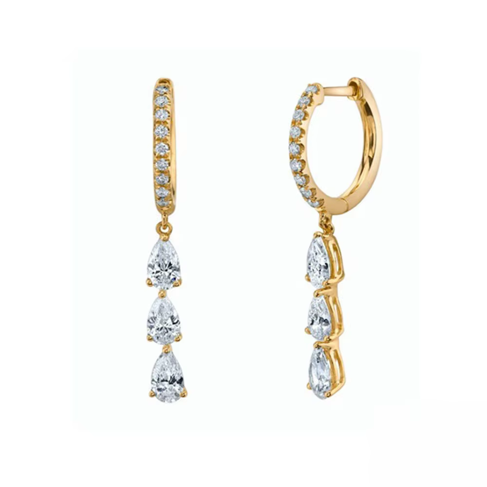 Petites boucles d'oreilles créoles plaquées or/argent 14 carats pour femmes