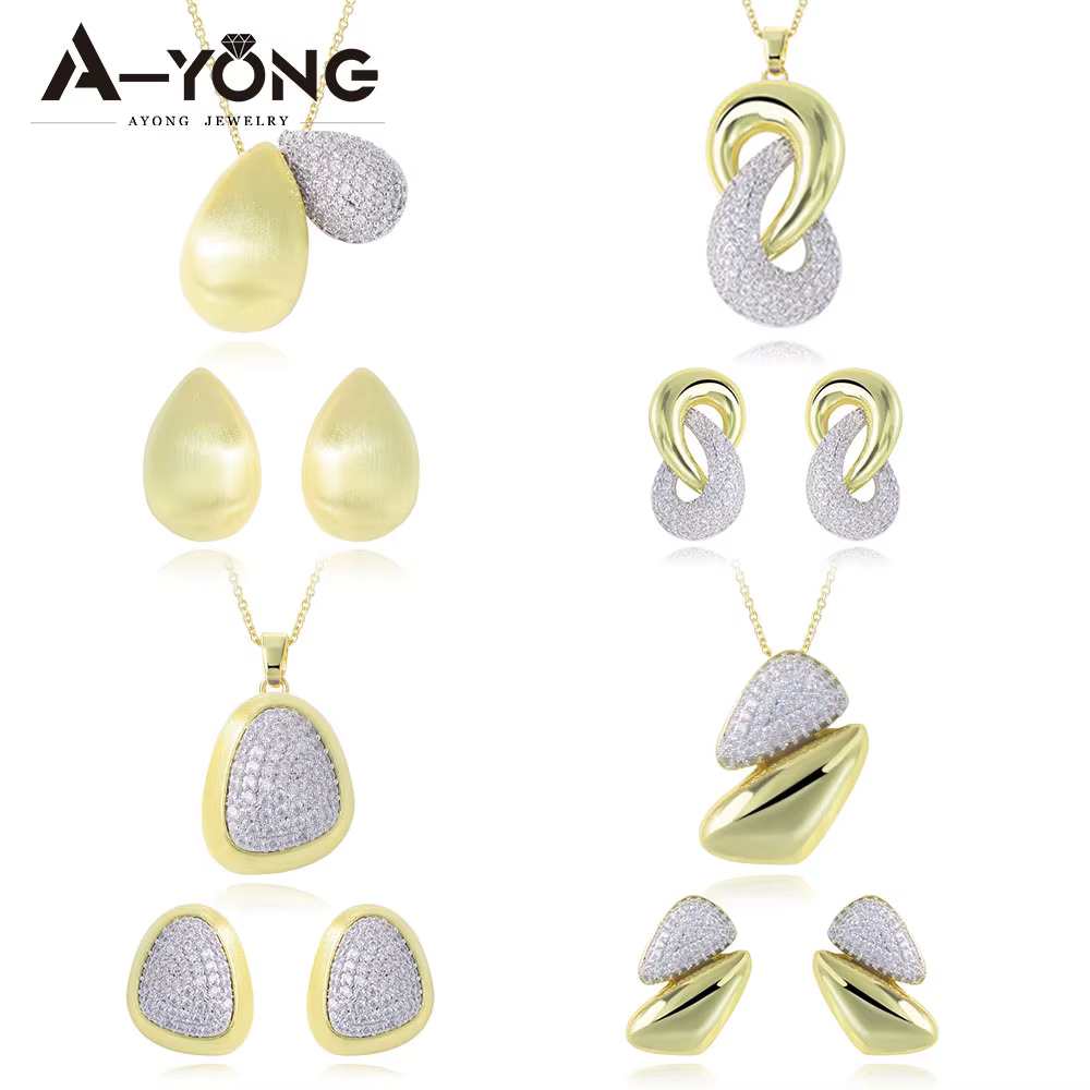 Parure de bijoux en zircone de style italien