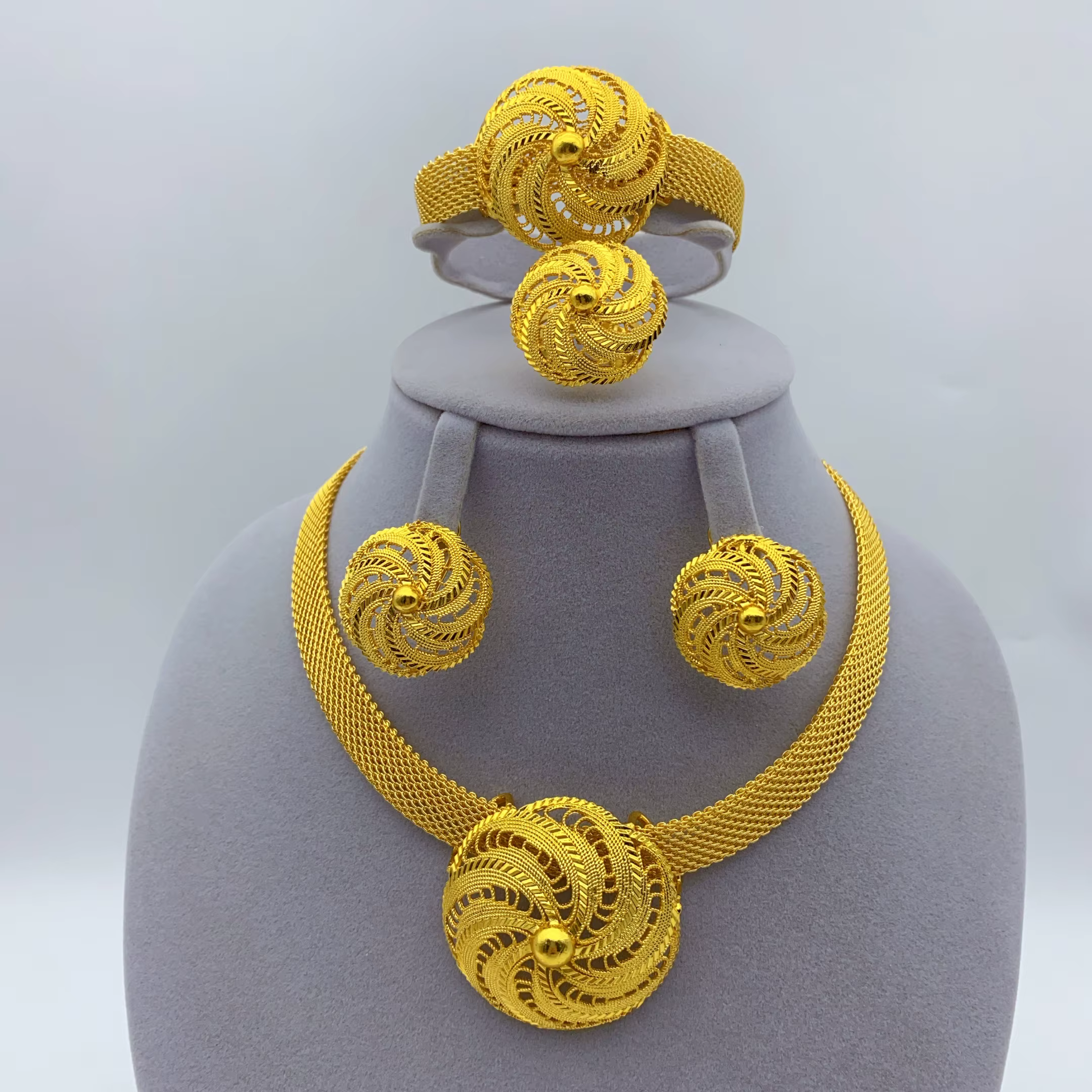 Ensembles de colliers ronds de luxe pour femmes