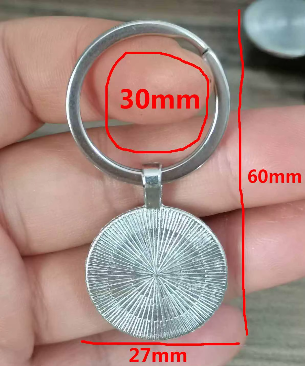 La terre est un porte-clés pendentif rond convexe en métal en verre plat