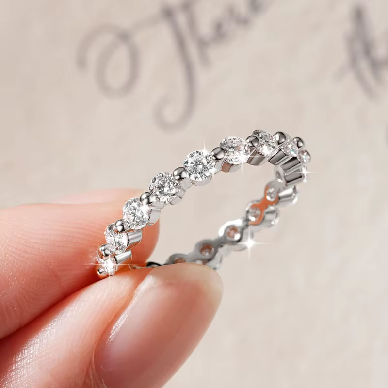 Lnkry – bague de fiançailles en moissanite pour femmes