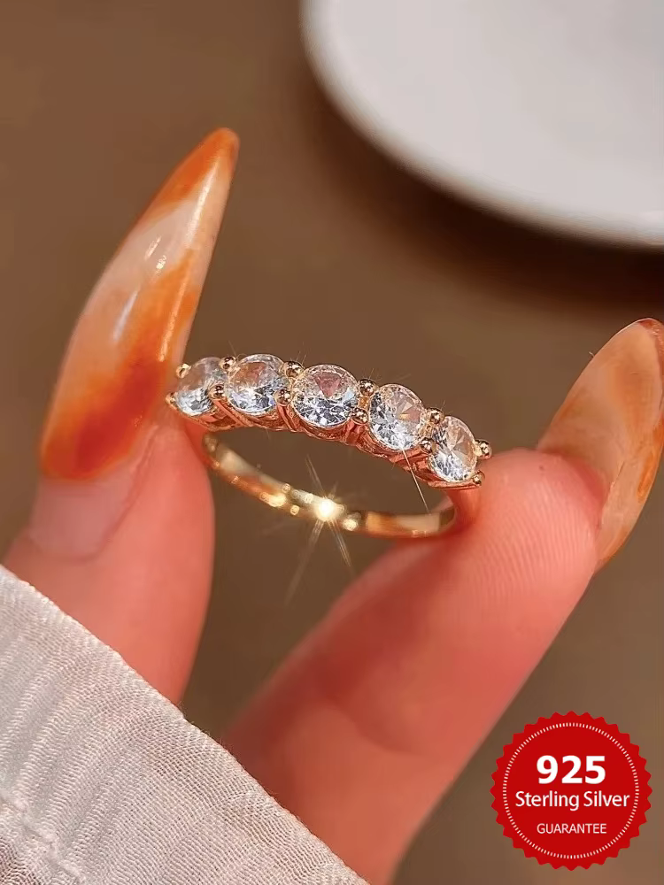 Bague multicolore en argent Sterling 925 pour femmes