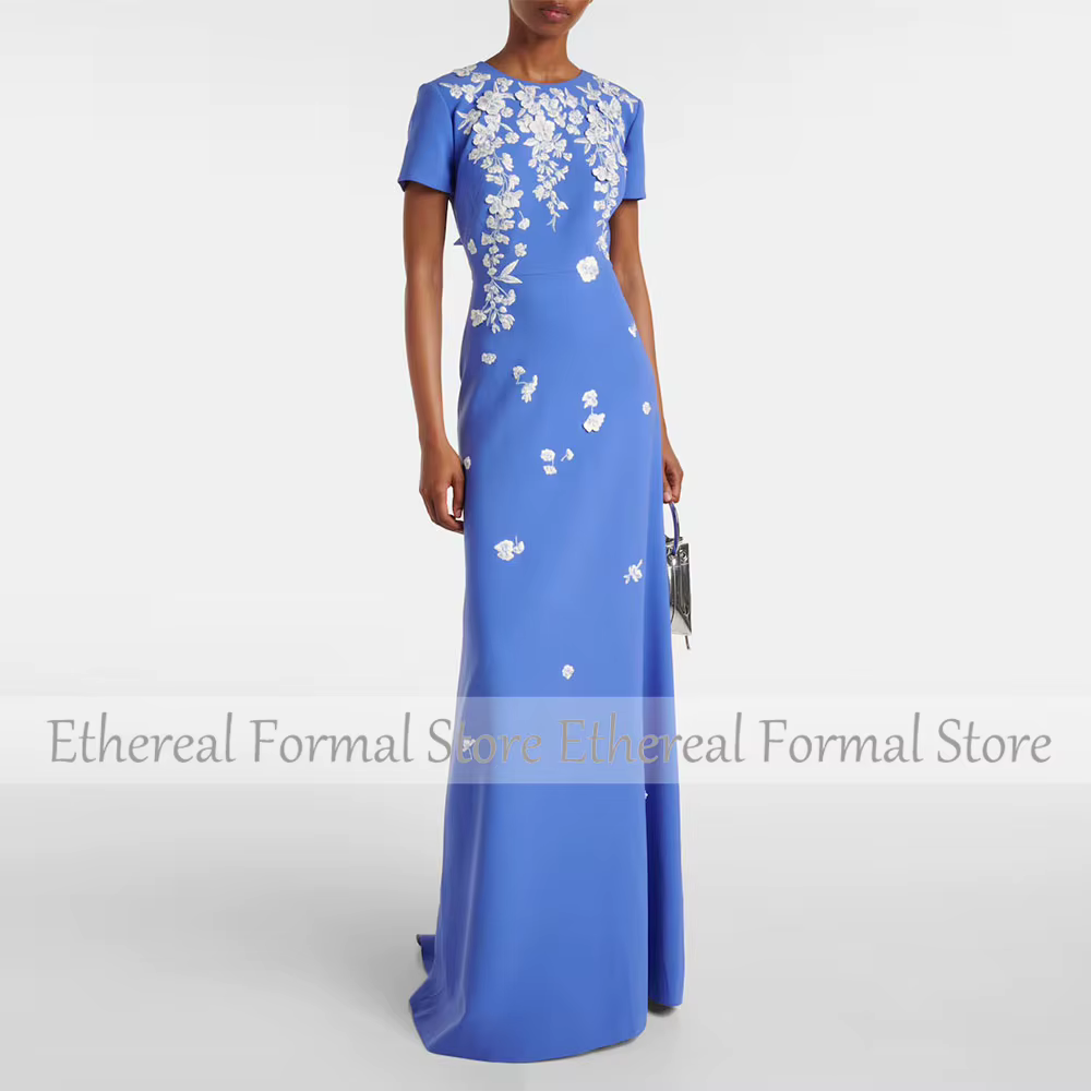 Robe de soirée sirène bleue moderne pour femmes
