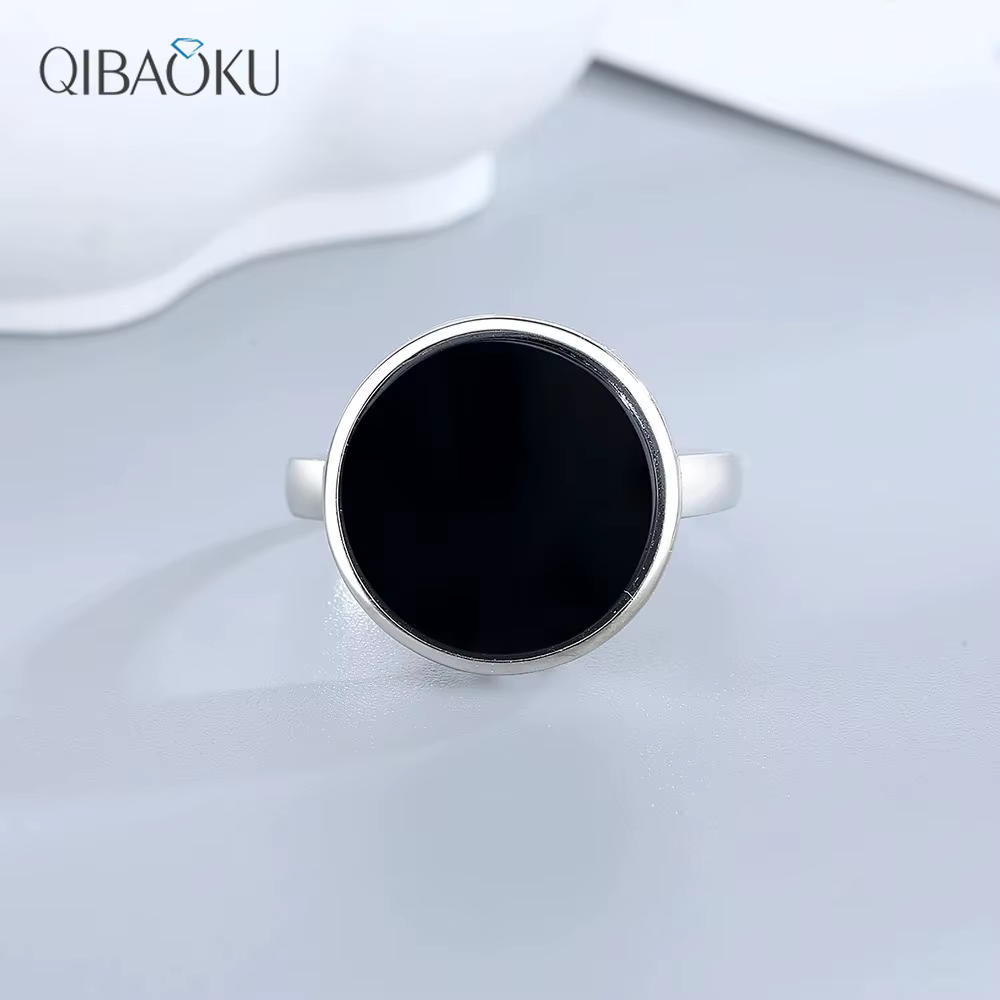 Bague en argent 15MM pierre naturelle Lapis Agate Malachite brève conception