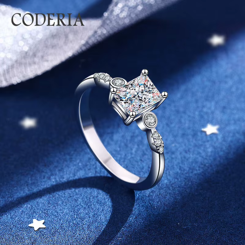 Bague en Moissanite group pour Femme