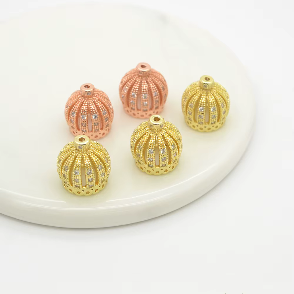 Perles d'espacement couronne creuse pour bricolage