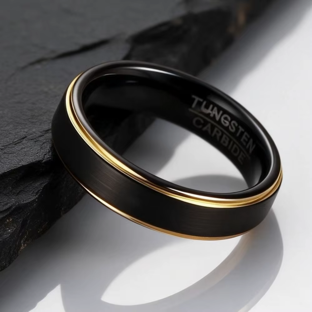 Bague en carbure de tungstène de 5 mm pour homme