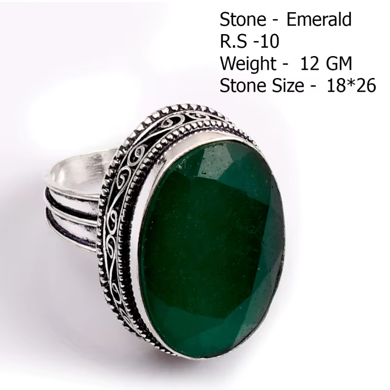 Bague en émeraudes véritables, bijoux faits à la main pour femmes, cadeau