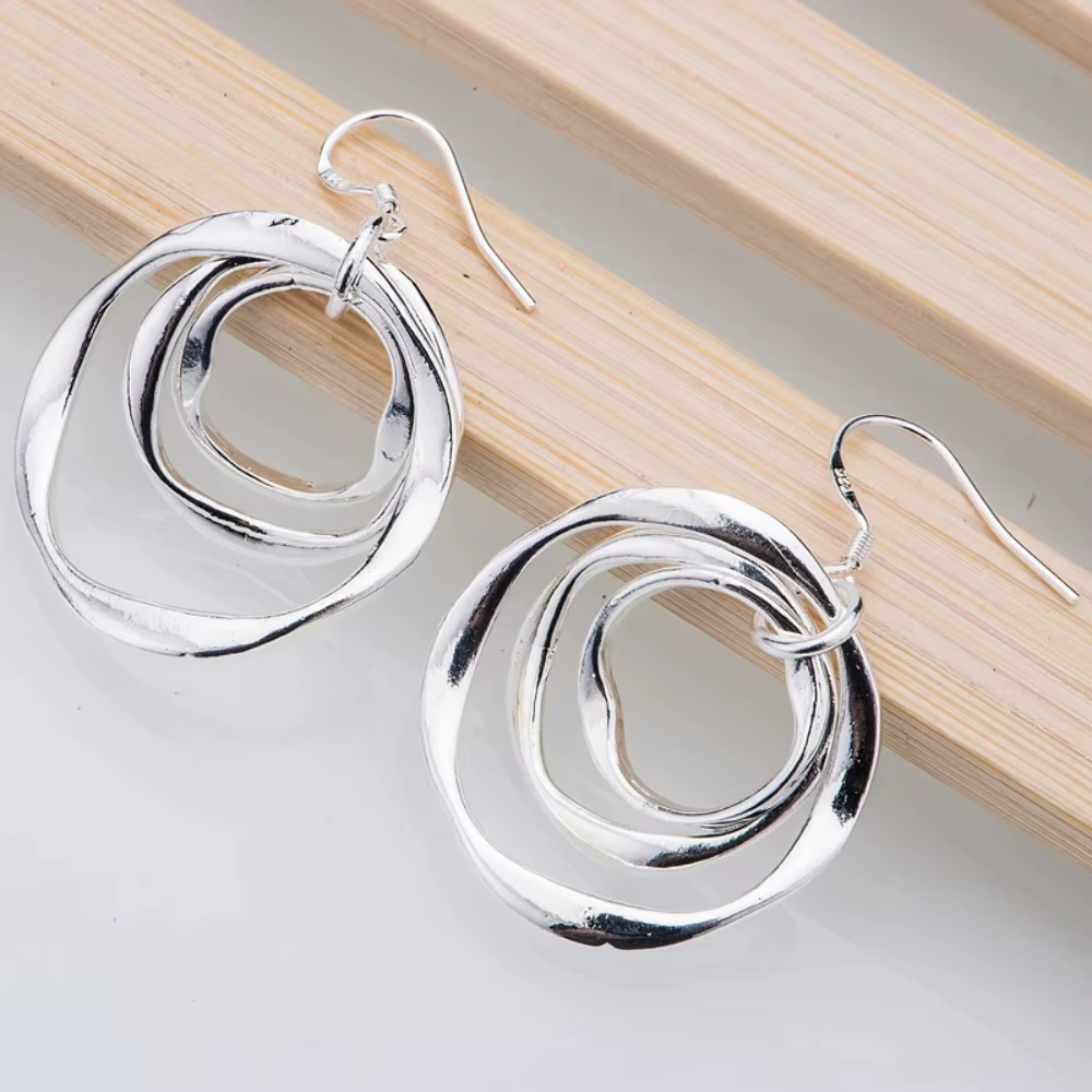 Boucles d'oreilles en argent sterling 925 pour femme