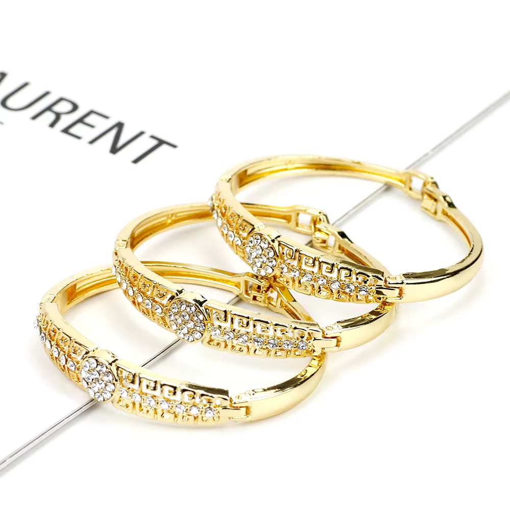 SUNSPICEMS plein strass indien Bracelet rétro couleur or grand rouge vert blanc cristal turc Design manchette