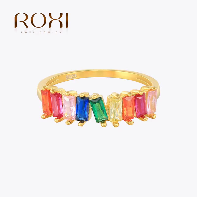 ROGHTS-Bague de fiançailles en argent regardé 925 pour femme, bague de mariage tendance, matiques de travailleurs, cadeau de bijoux