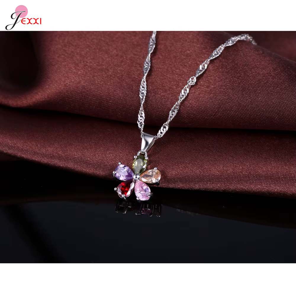 Parure de bijoux en argent sterling 925 véritable