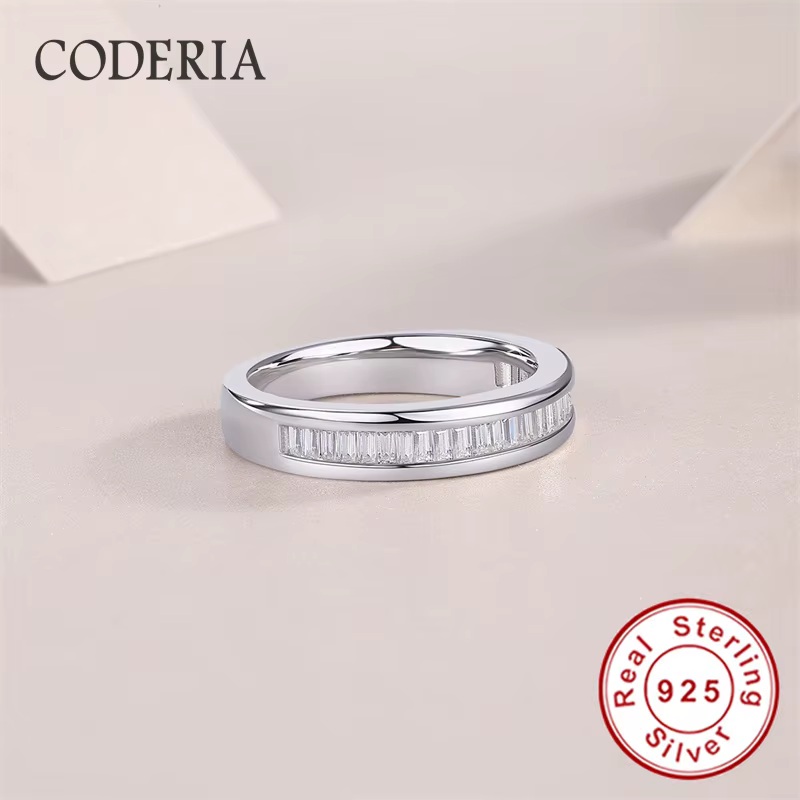 Bague en moissanite couleur D pour femme