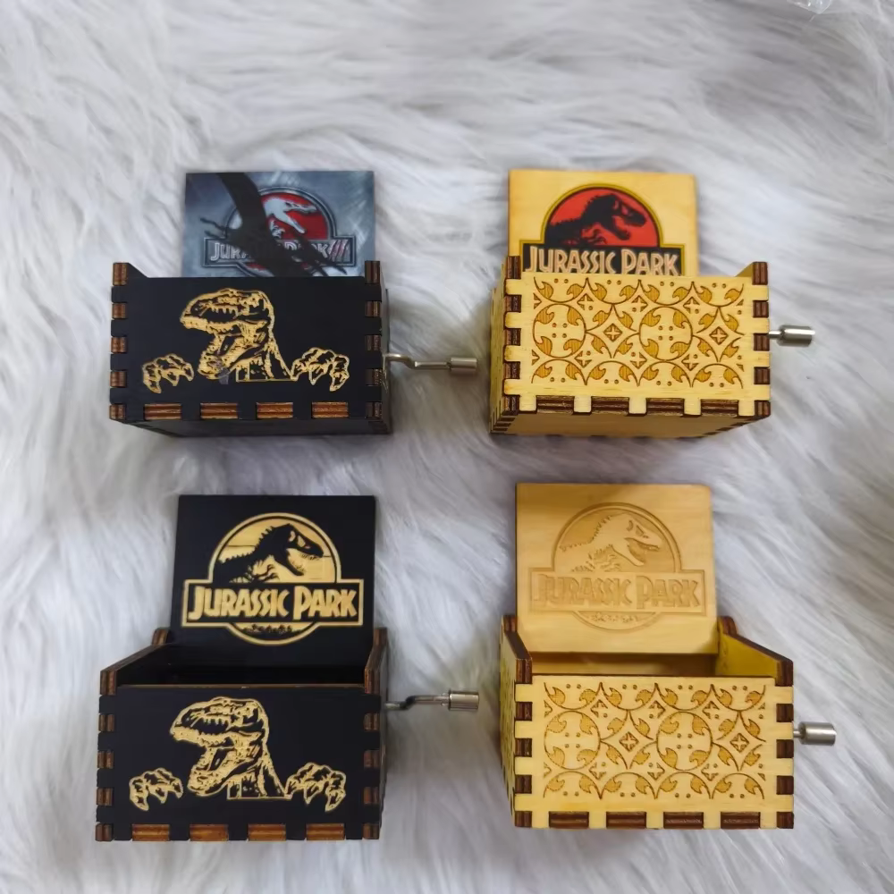 Boîte à musique en bois Jurassic Park