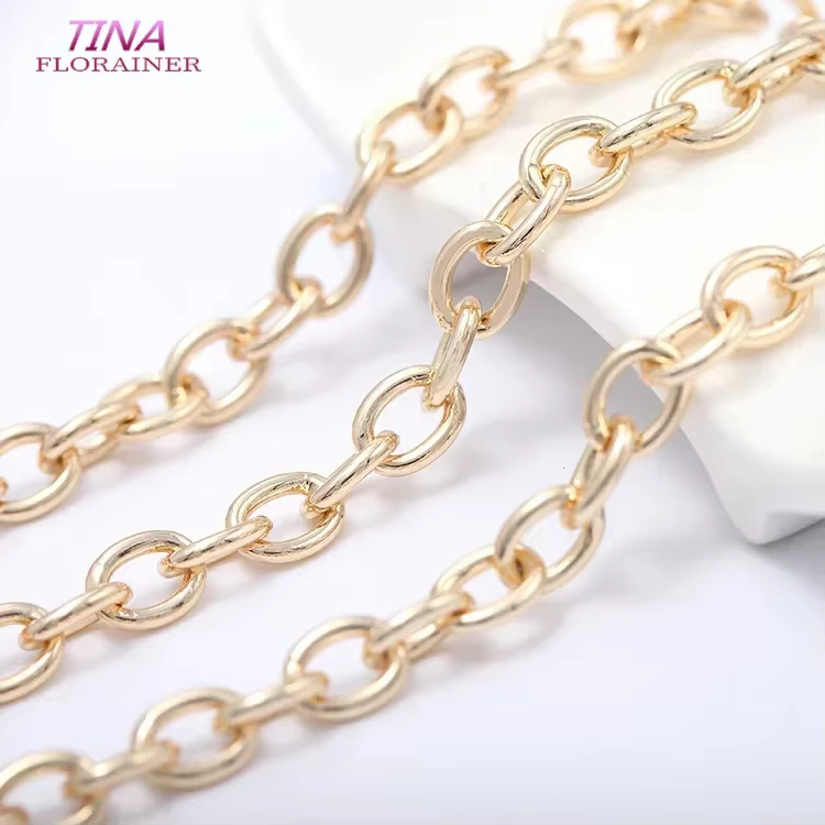 Bijoux en laiton plaqué or 14 carats, fournitures exécutives, collier O JODIY, boucles d'oreilles, bracelets JOSpool, 1 mètre