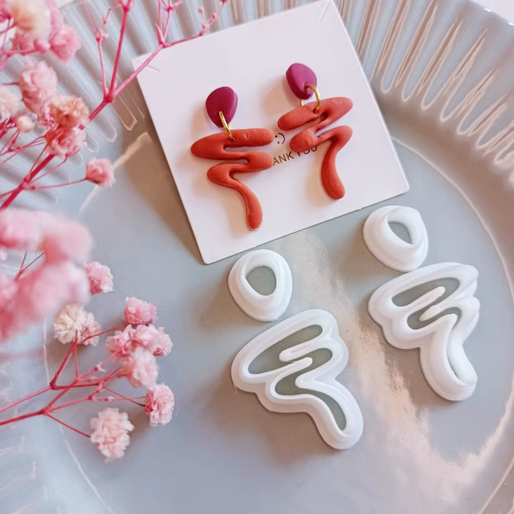 Lot de 4 emporte-pièces bohèmes en terre cuite pour la création de bijoux