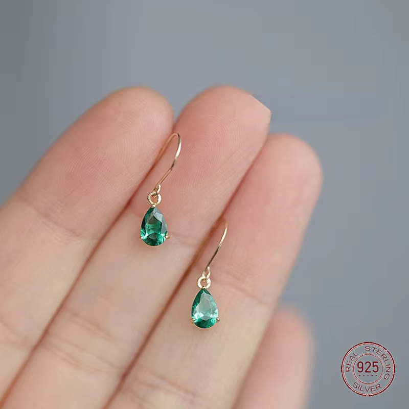 Boucles d'oreilles goutte d'eau en argent Sterling 925 pour femmes