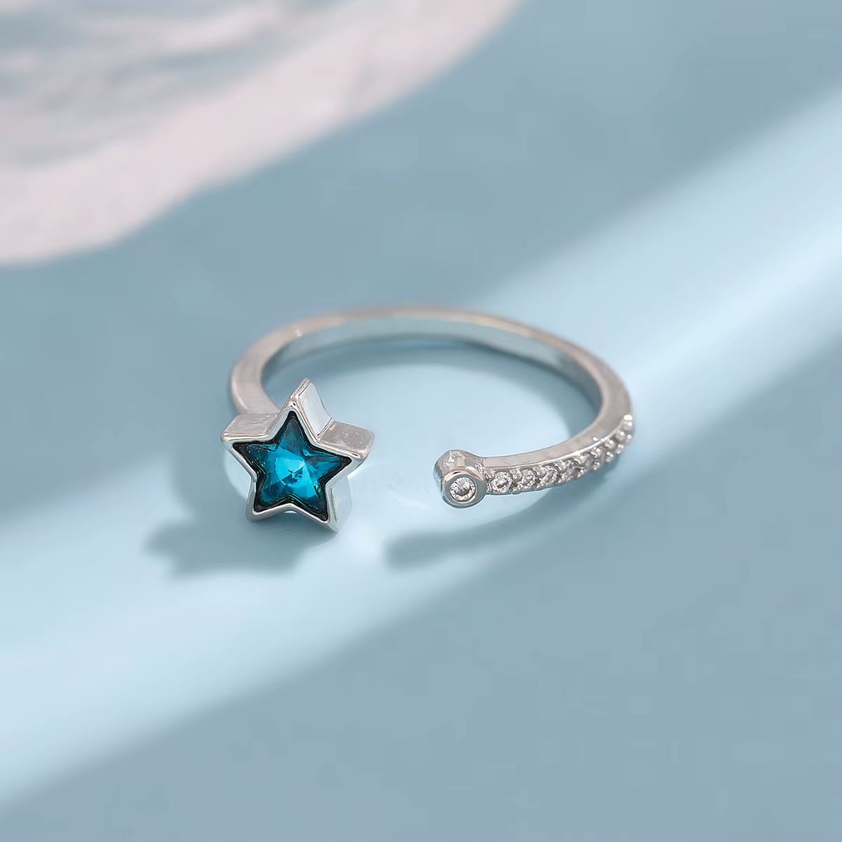 Bijoux en argent regardé 925 avec étoile à cinq branches