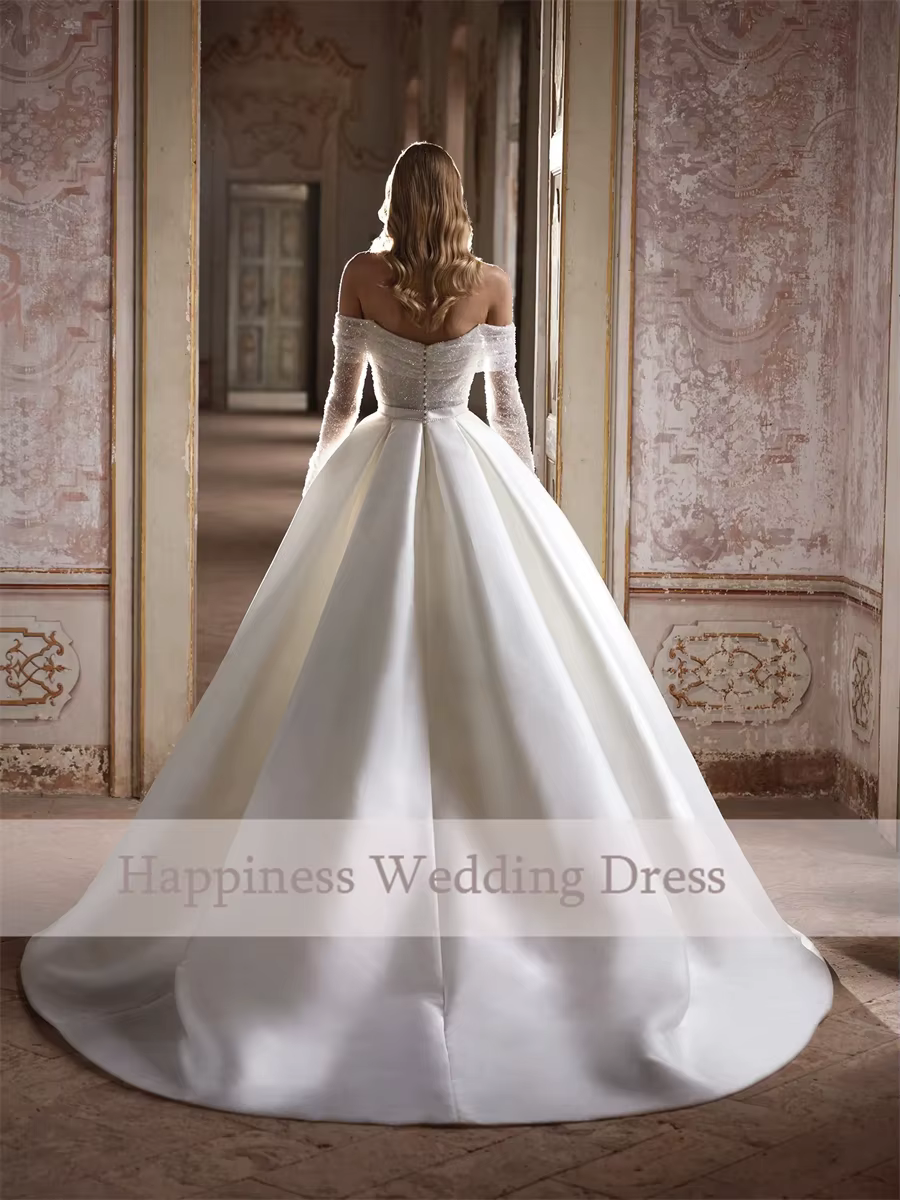 Robe de mariée personnalisée à paillettes scintillantes