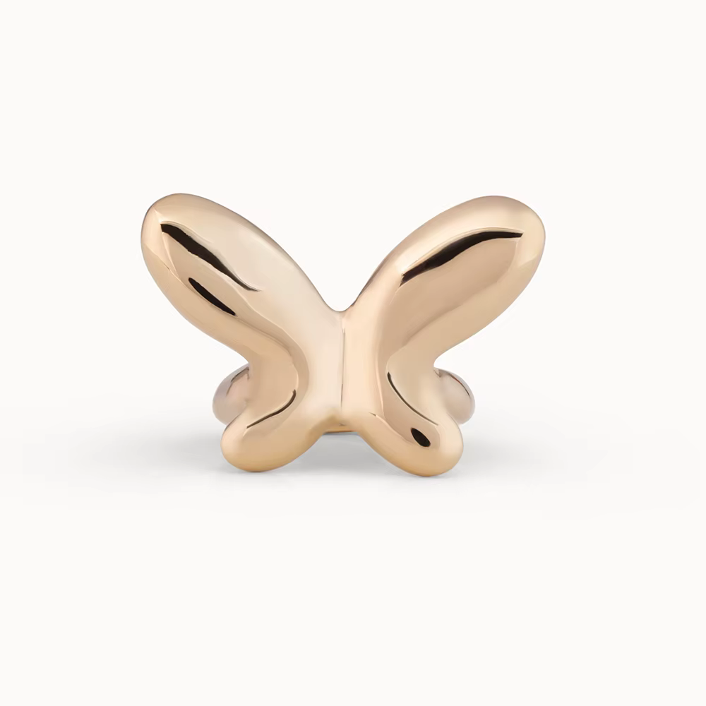 Bague papillon tridimensionnelle avec design de niche