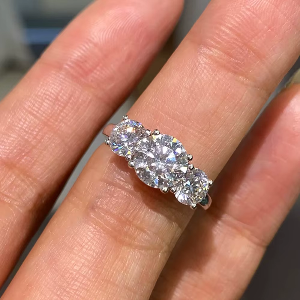 MUXIFC – bague de fiançailles en Moissanite