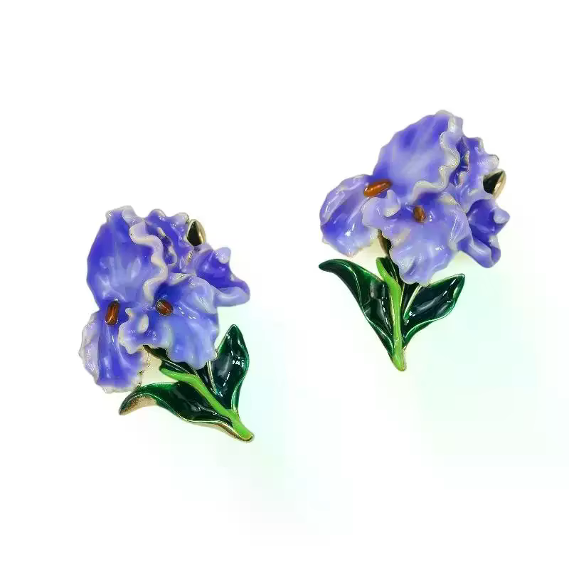 Pendentif Phalaenopsis en émail pour bijoux DIY
