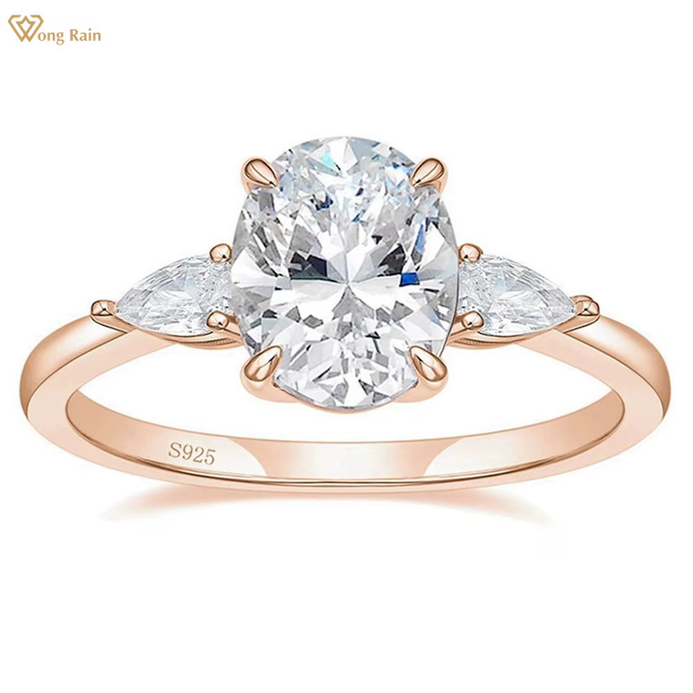 Wong Rain – bague de fiançailles en argent sterling 925
